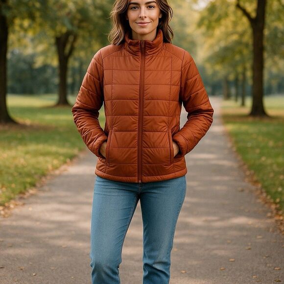 Patagonia Womens Lost Canyon INSULATED LONG SLEEVE Jacket Burl Red Size XSMALL - Picture 1 of 5